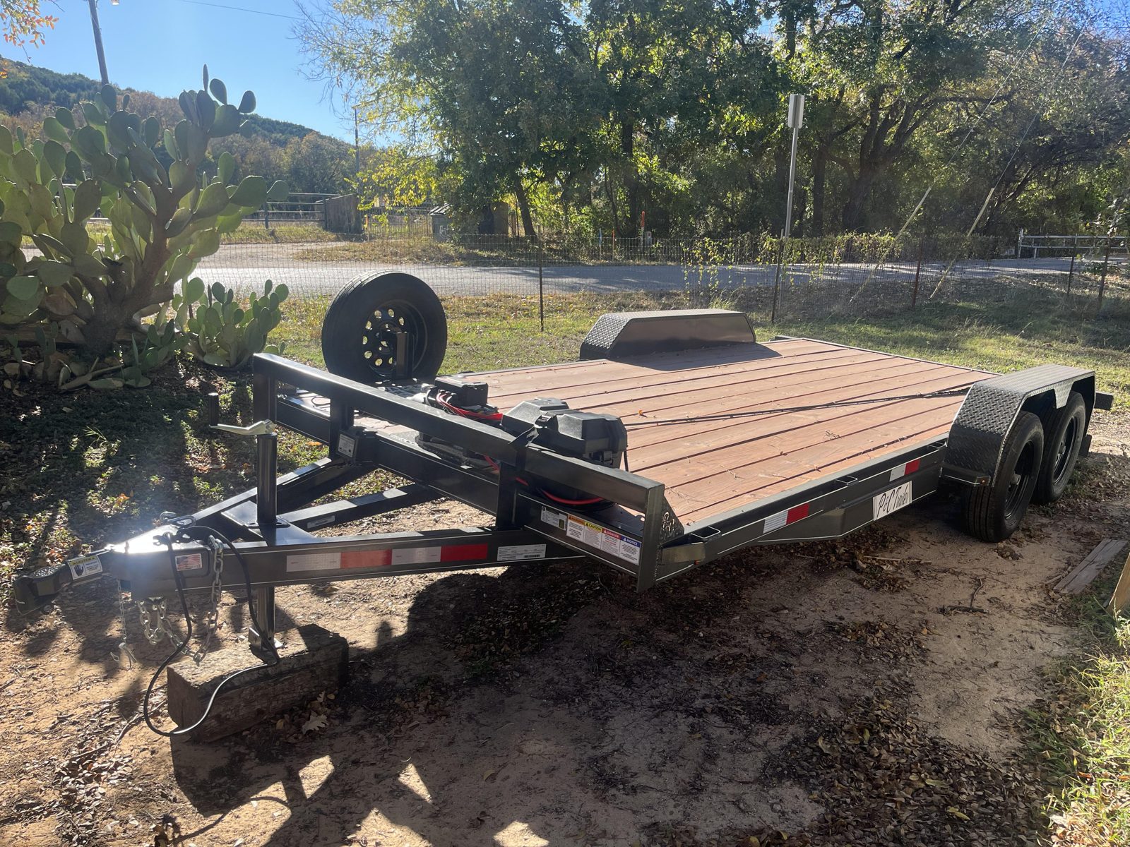 Squaw Valley Trailer Rentals, car hauler in the Texas hill country near Glen Rose, TX